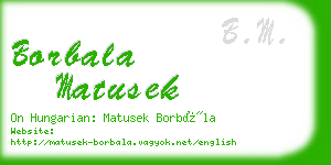 borbala matusek business card